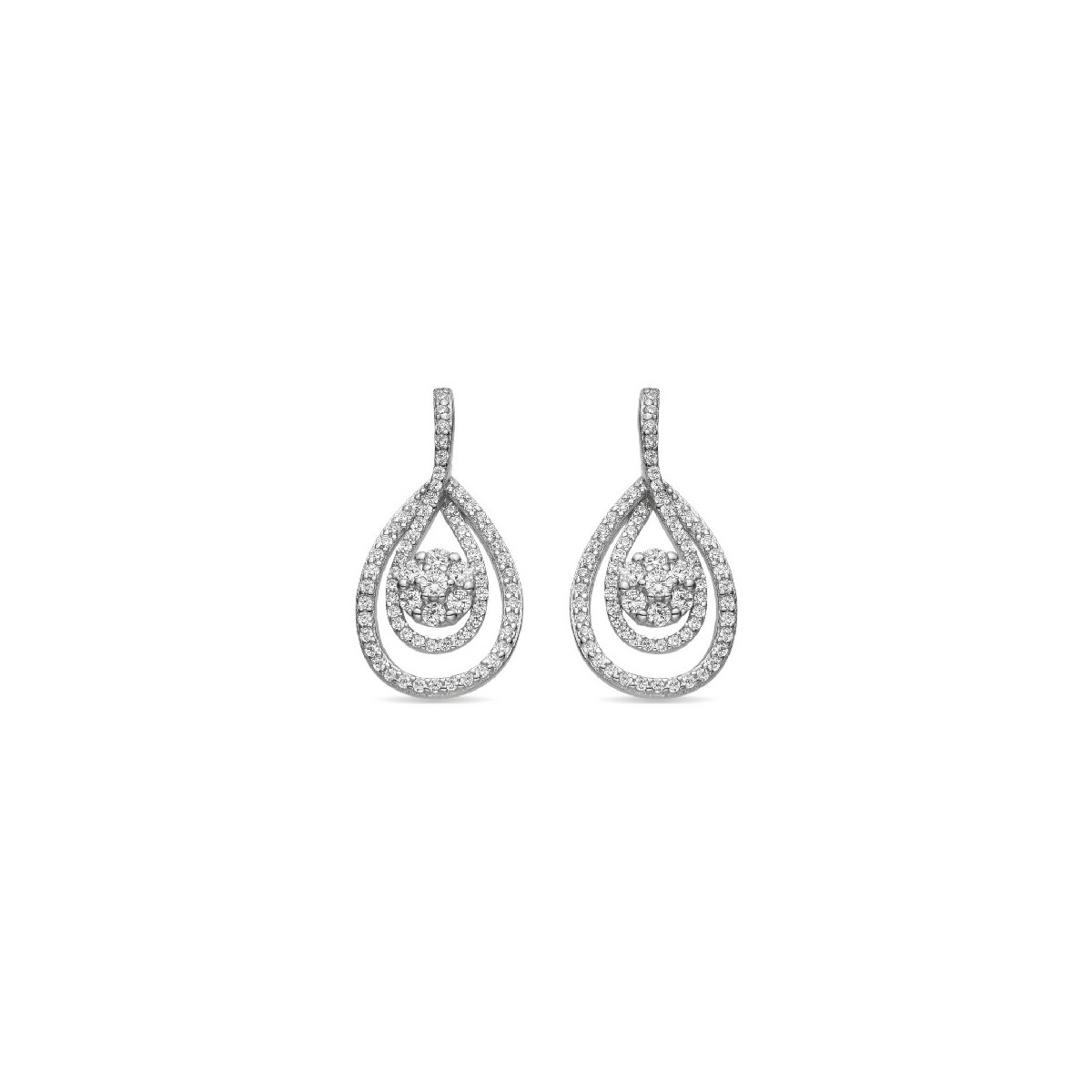 Pendientes Luxenter Isloth plata 925 y circonitas