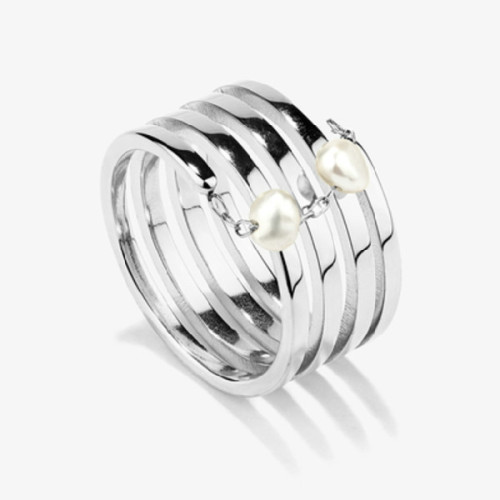 Anillo Radiant acero Bridgerton talla 16