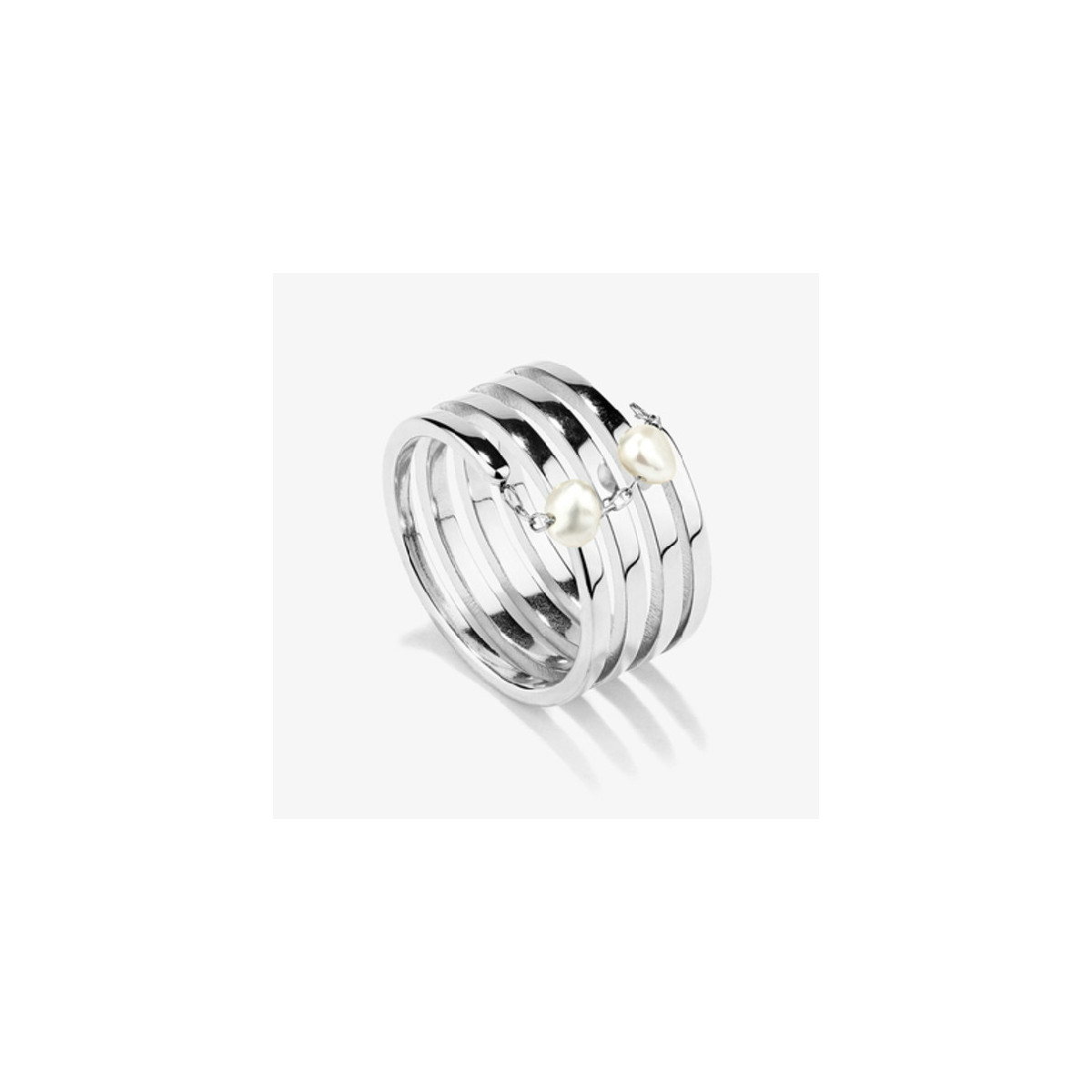 Anillo Radiant acero Bridgerton talla 16