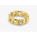Anillo Radiant Acero IP dorado Gaga Chain talla 14