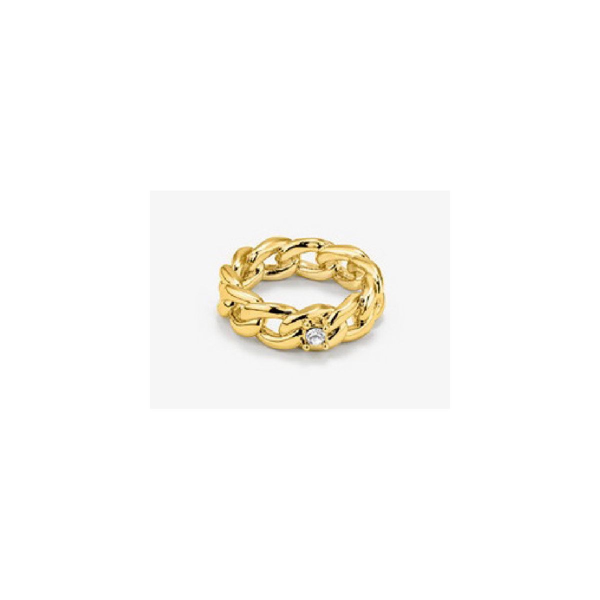Anillo Radiant Acero IP dorado Gaga Chain talla 14
