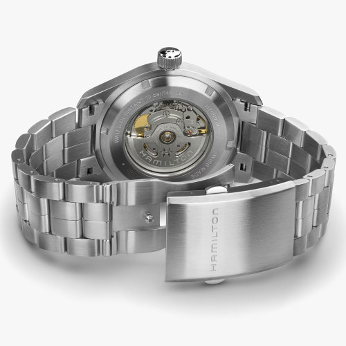 Reloj Hamilton Khaki Auto 42mm brazalete de acero y esfera azul