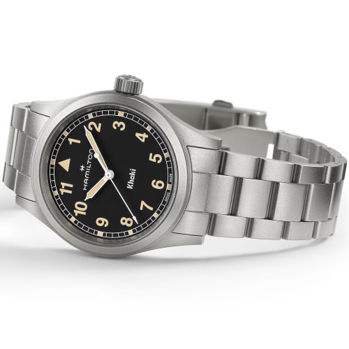 Reloj Hamilton Khaki Field Quartz 38mm esfera negra