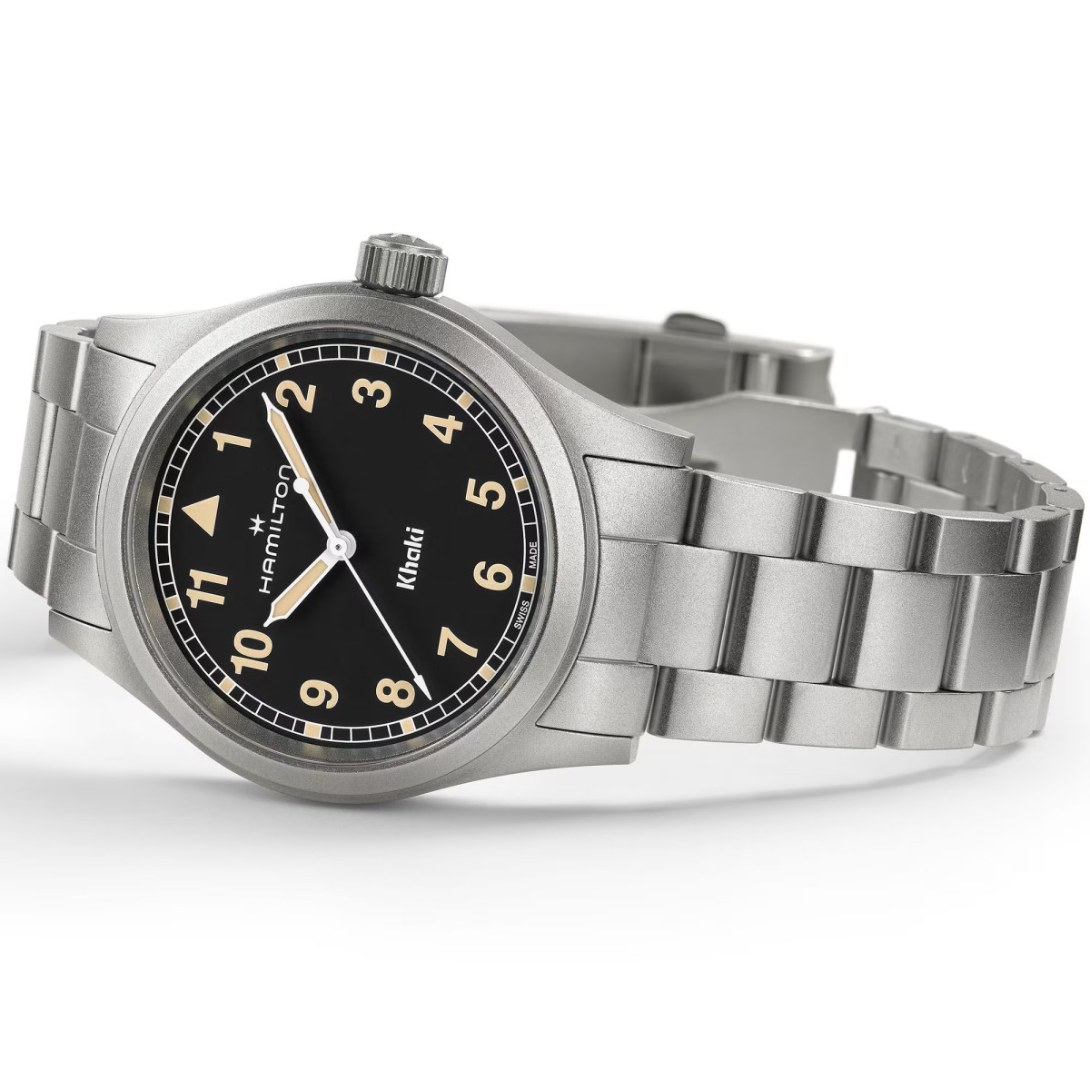 Reloj Hamilton Khaki Field Quartz 38mm esfera negra