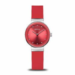 Reloj Bering Classic 29mm correa silicona roja
