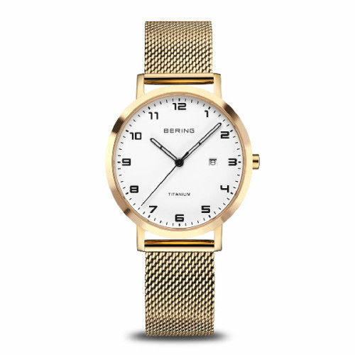 Reloj Bering Titaniun IP dorado 34mm