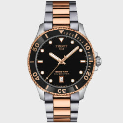 Reloj Tissot Seastar 1000 Quartz 40mm para hombre esfera negra