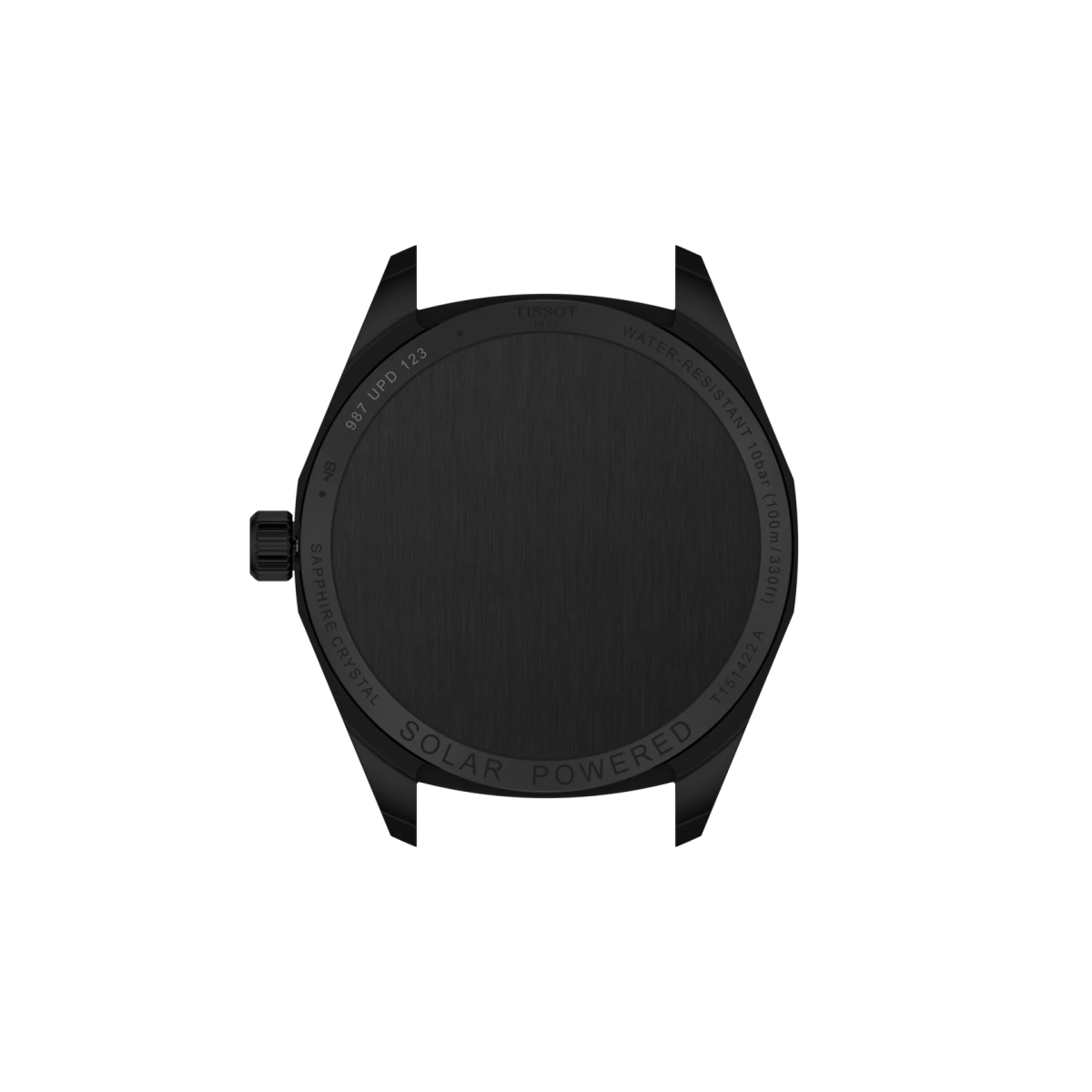 Reloj Tissot PRC 100 Solar Quartz 39mm para hombre y mujer IP negro
