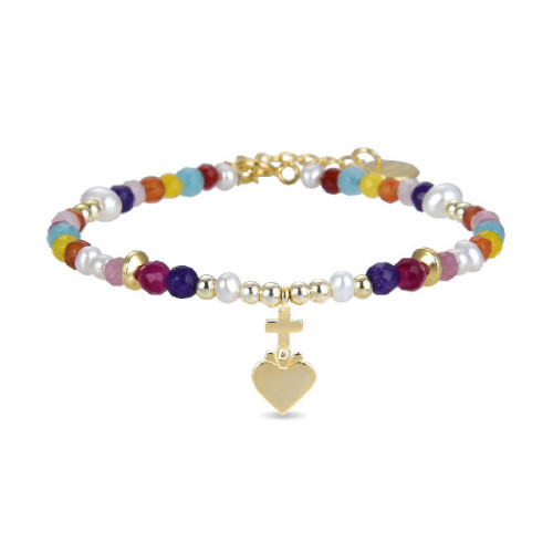 Pulsera Luxenter Nymox plata dorada 925 y cristal multicolor
