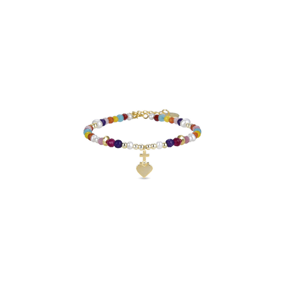 Pulsera Luxenter Nymox plata dorada 925 y cristal multicolor