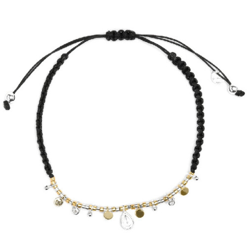 Pulsera Luxenter Erlah plata 925 dorado macramé