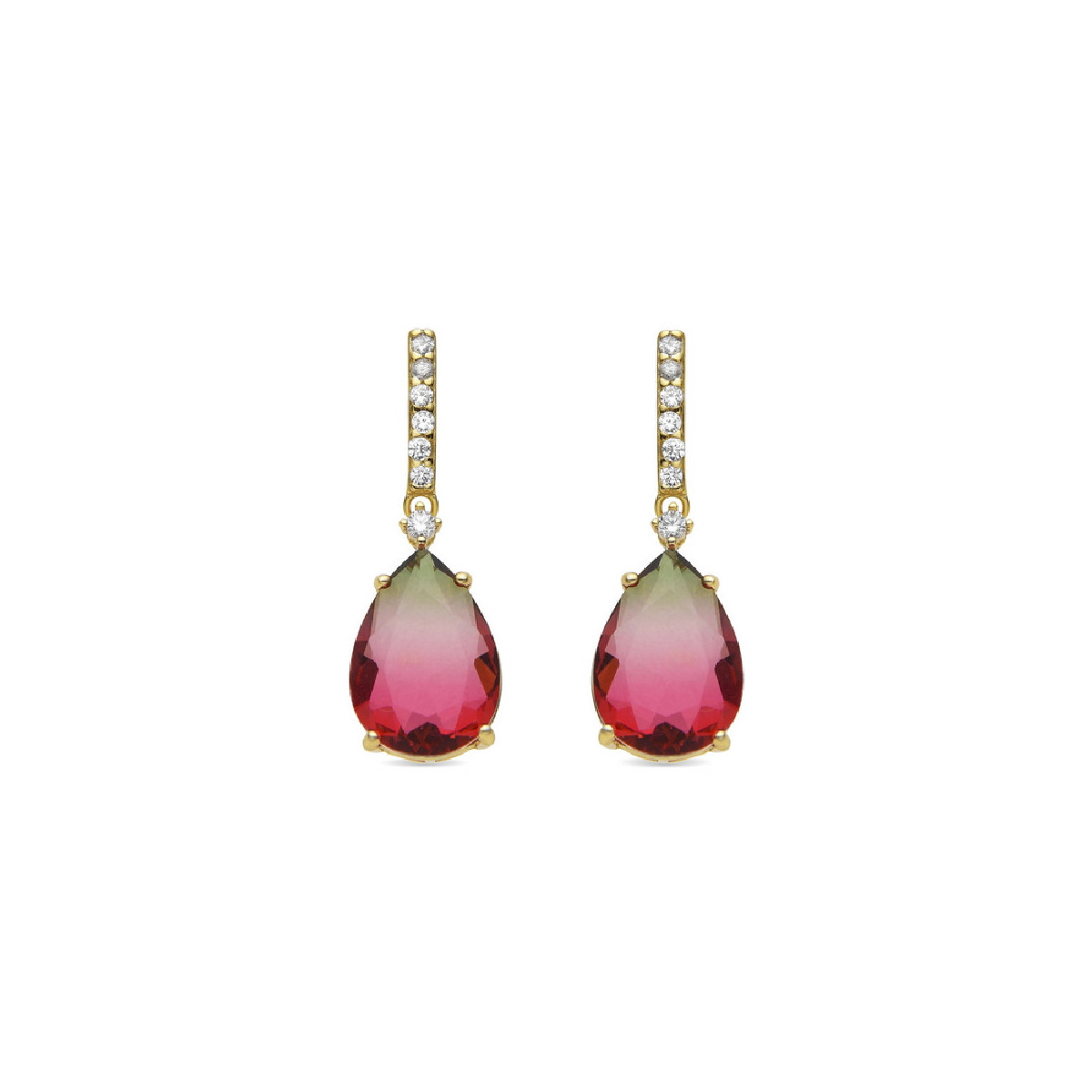 Pendientes Luxenter Ukso plata dorada 925