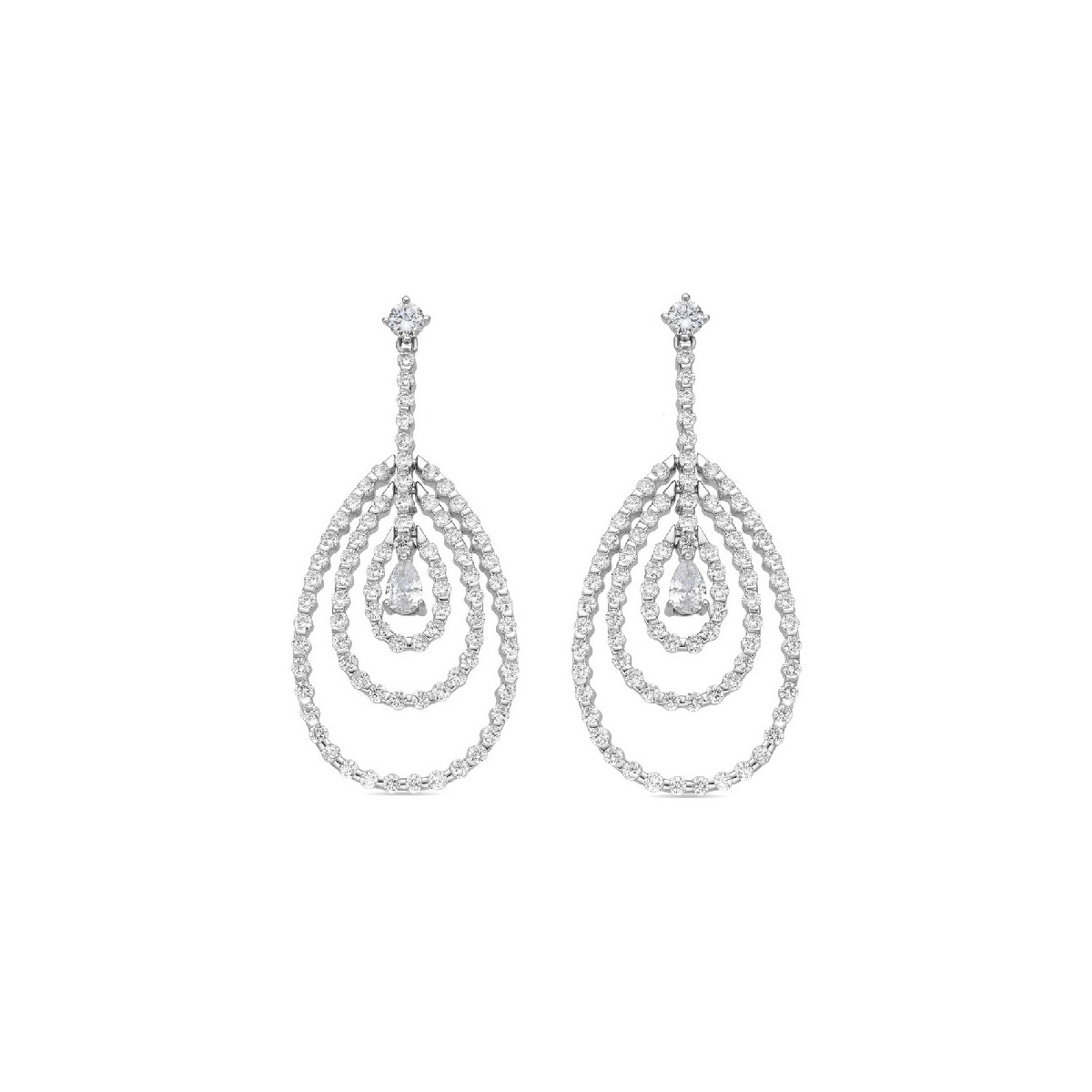 Pendientes Luxenter Thidal plata 925 con circonitas