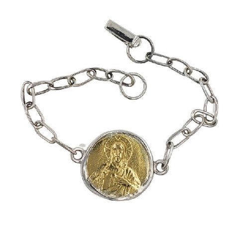 Pulsera Altana plata 925 y bronce Escapulario