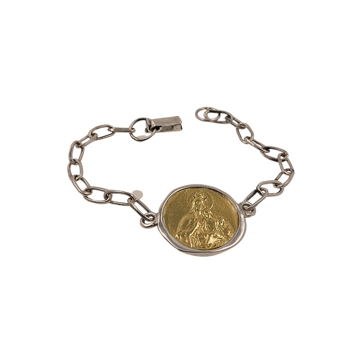 Pulsera Altana plata 925 y bronce Escapulario