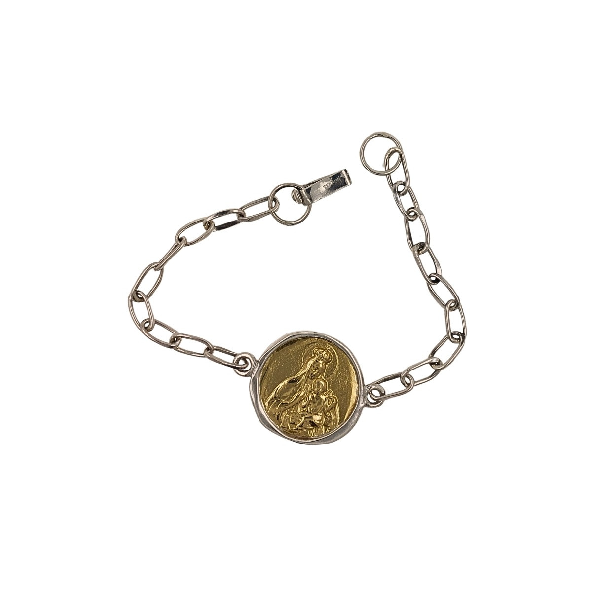 Pulsera Altana plata 925 y bronce Escapulario