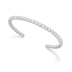 Pulsera Viceroy Fashion Laura Escanes acero plateado rígida de bolas de 4mm