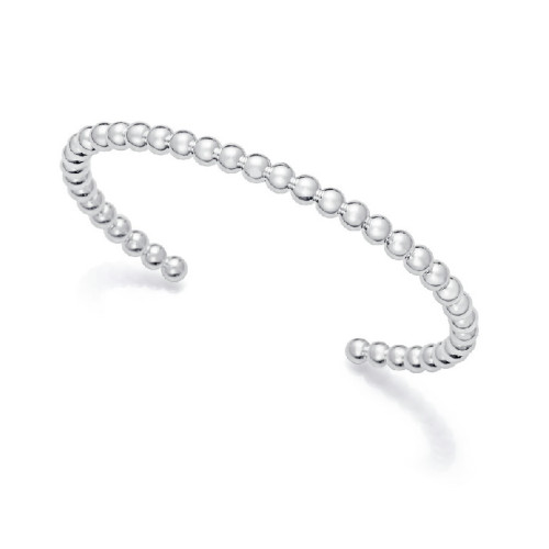 Pulsera Viceroy Fashion Laura Escanes acero plateado rígida de bolas de 4mm