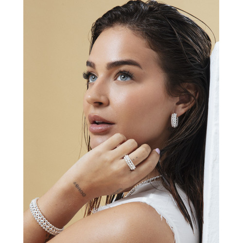 Pendientes Viceroy Fashion Laura Escanes acero plateado aretes 8mm