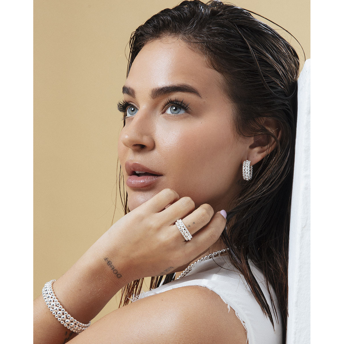 Pendientes Viceroy Fashion Laura Escanes acero plateado aretes 8mm