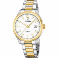 Reloj Festina para hombre bicolor esfera blanca 42mm