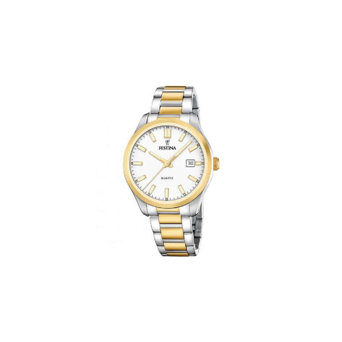 Reloj Festina para hombre bicolor esfera blanca 42mm