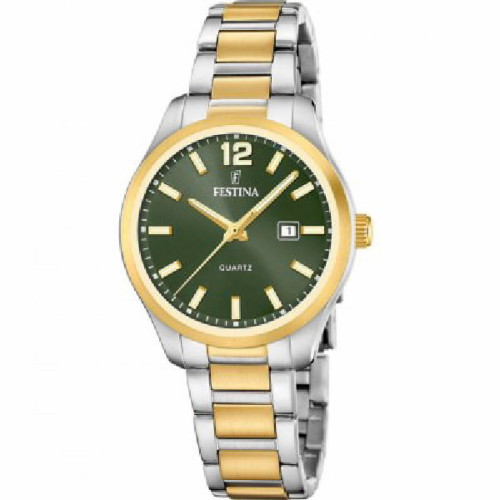 Reloj Festina para mujer bicolor esfera verde 34mm