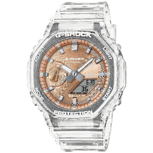 Reloj Casio G-Schock Ana-Digi serie GA-2100 esfera melocotón