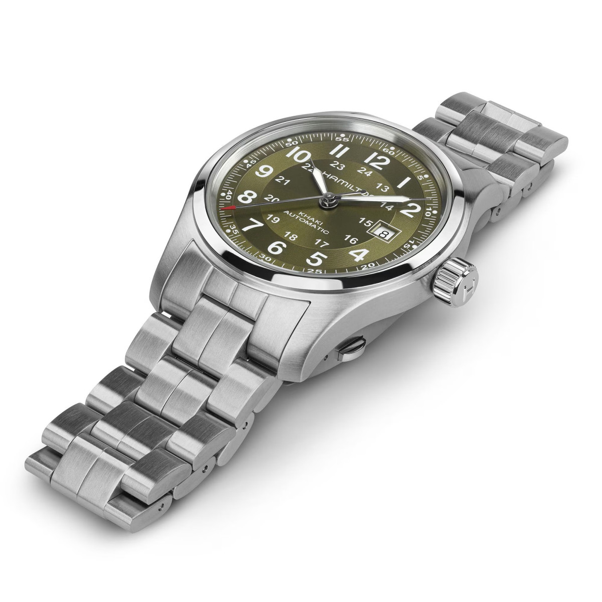 Reloj Hamilton Khaki Field Auto 42 mm esfera verde
