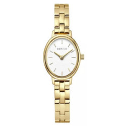 Reloj Bering Oval Mini dorado para mujer