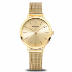 Reloj Bering Classic 34mm para mujer dorado