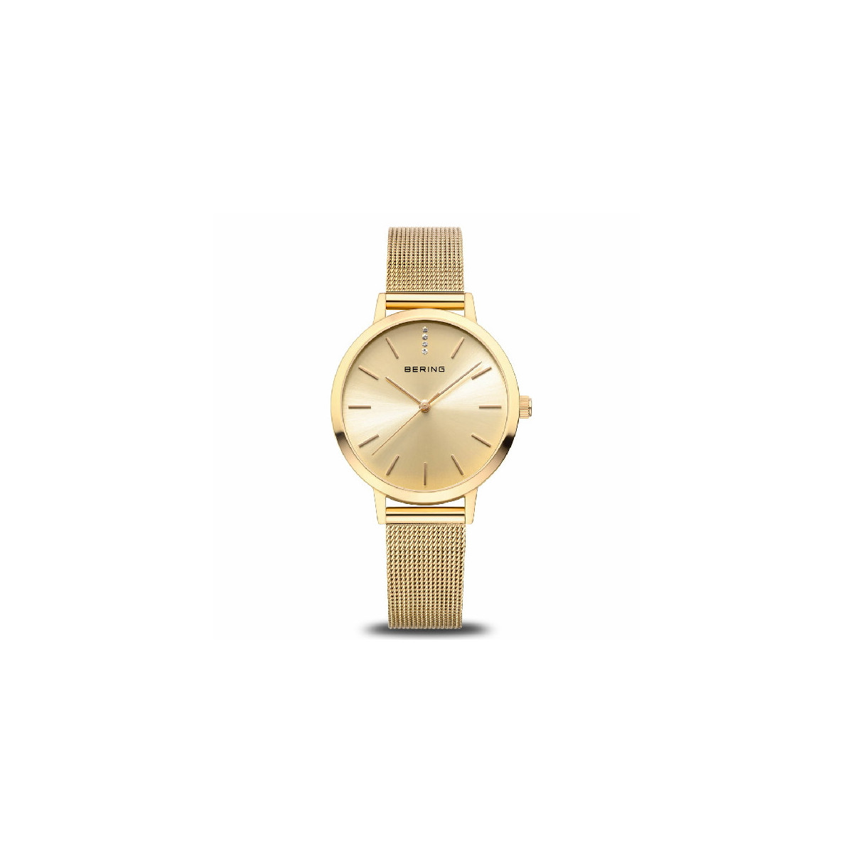 Reloj Bering Classic 34mm para mujer dorado