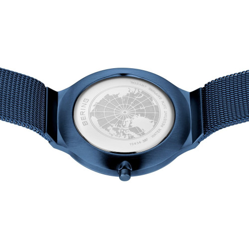 Reloj Bering Ultra Slim de 34mm azul para mujer