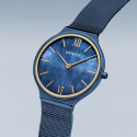 Reloj Bering Ultra Slim de 34mm azul para mujer