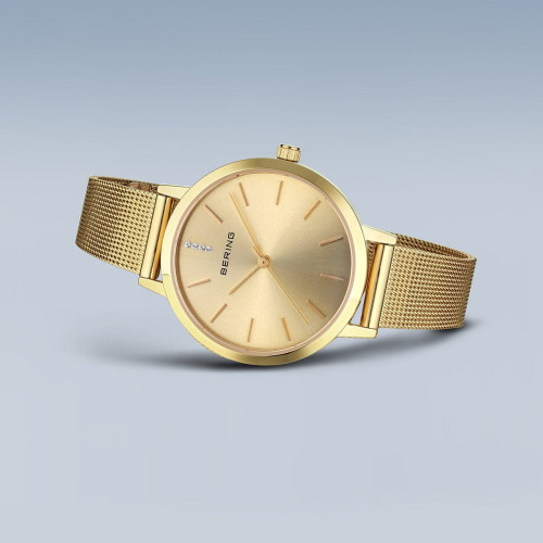 Reloj Bering Classic 34mm para mujer dorado