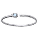 Pulsera Durán Exquse Tubogas plata 925 rodiada con topacio azul