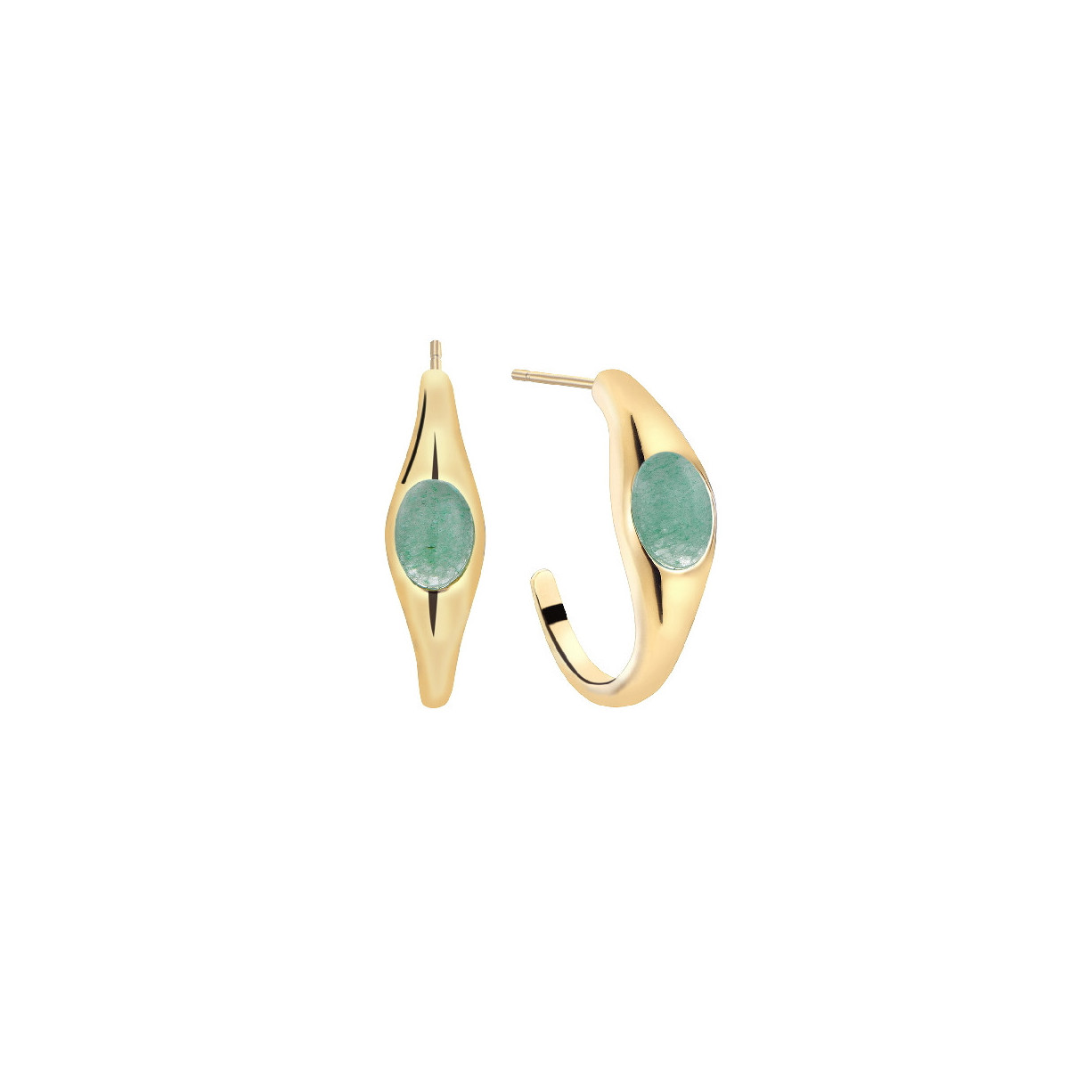 Pendientes Durán Exquse colección Mediterraneo de plata 925 dorada