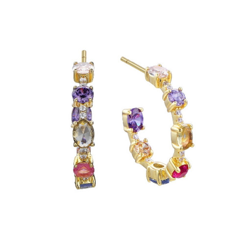 Pendientes Durán Exquse colección Armonia de Colores de plata 925 dorada