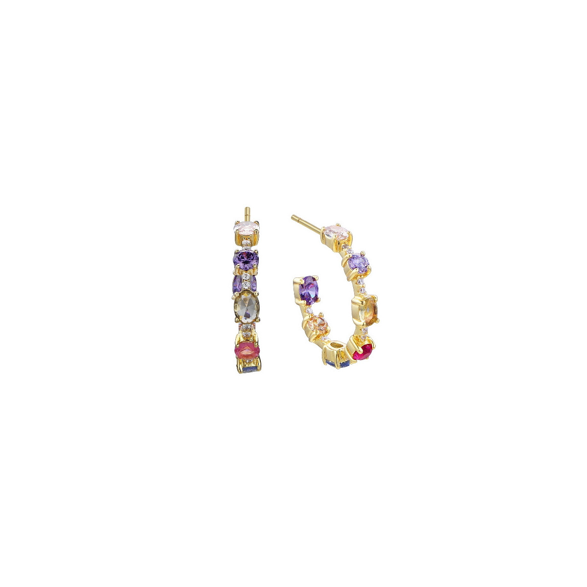 Pendientes Durán Exquse colección Armonia de Colores de plata 925 dorada