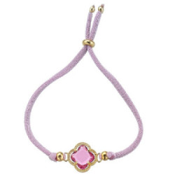 Pulsera Durán Exquse Tubogas plata 925 amarilla con circonita rosa