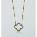 Gargantilla Lecarré Clover oro 750 amarillo y brillantes