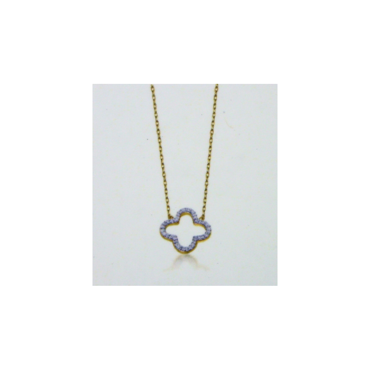 Gargantilla Lecarré Clover oro 750 amarillo y brillantes