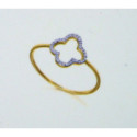 Anillo Lecarré Clover oro 750 amarillo y brillantes talla 13