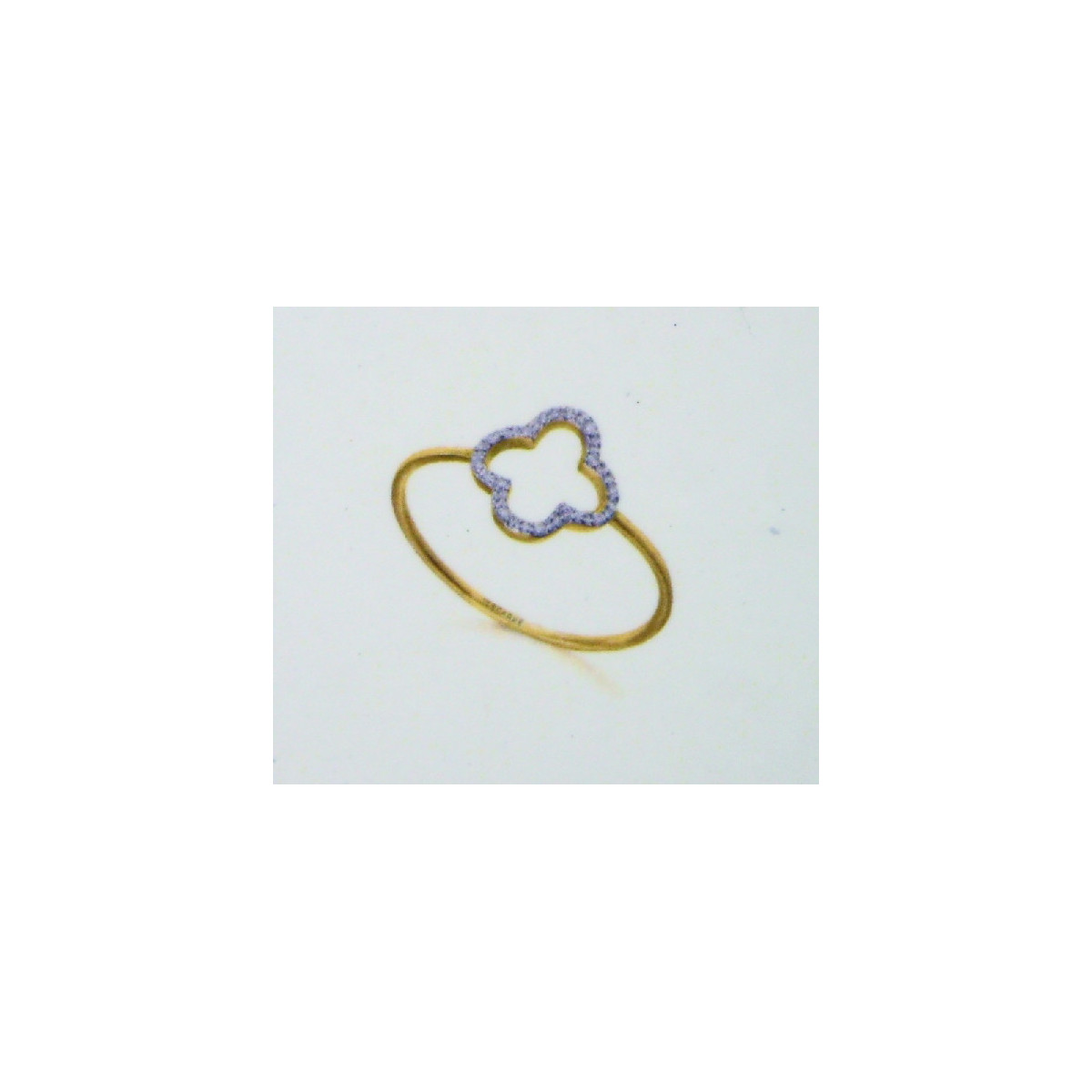 Anillo Lecarré Clover oro 750 amarillo y brillantes talla 13