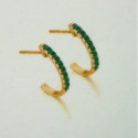 Pendientes Lecarré oro 750 amarillo con esmeraldas