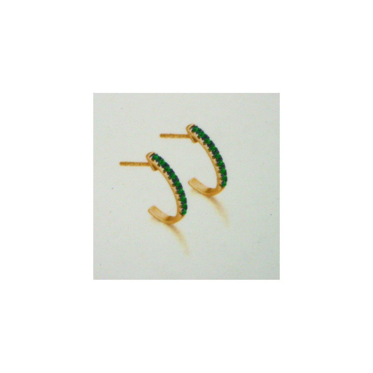 Pendientes Lecarré oro 750 amarillo con esmeraldas