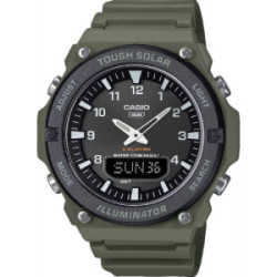 Reloj Casio Collection Anadigi 46mm caucho verde