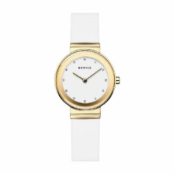 Reloj Bering Classic 29mm correa silicona blanca