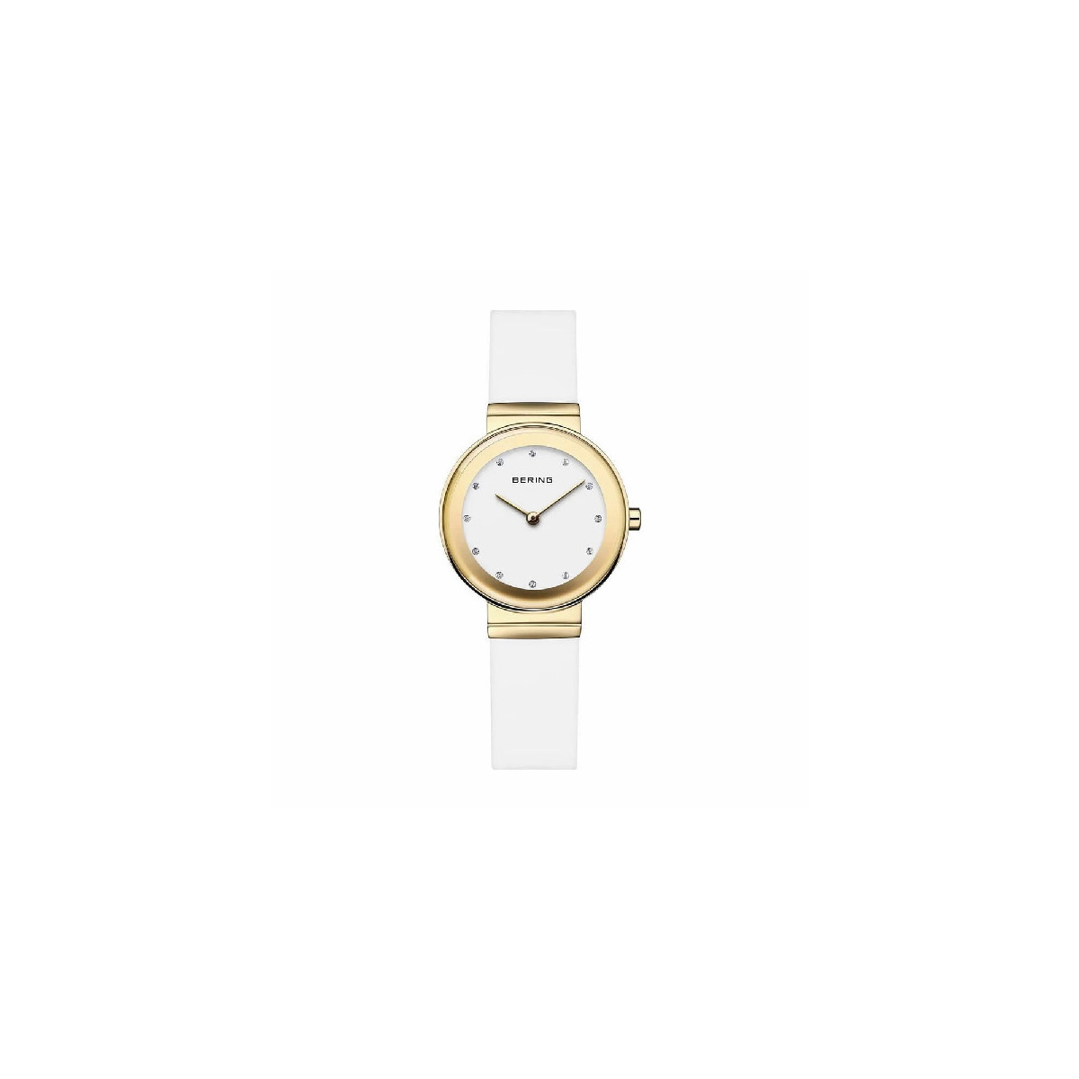 Reloj Bering Classic 29mm correa silicona blanca
