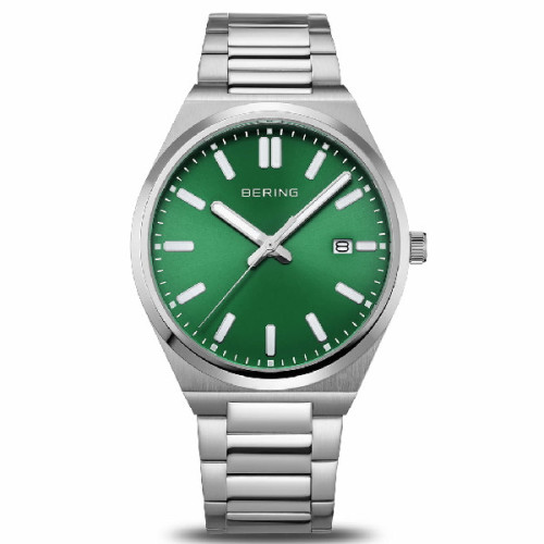 Reloj Bering Classic 39mm para hombre esfera verde